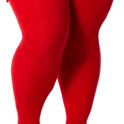 Moon Wood plus Size Thigh High Stockings Womens 55D Semi Sheer Silicone Lace